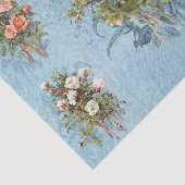  Rozen Roze Floral Blauw en Witte Ontkoppeling Tissuepapier (Detail)