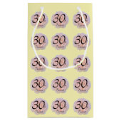 Rozen / Roze & Geel / 30e verjaardag Klein Cadeauzakje (Achterkant)