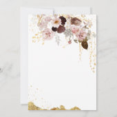 Rozen Roze & Goud Bloemen Elegant Vrijgezellenfees Kaart (Achterkant)