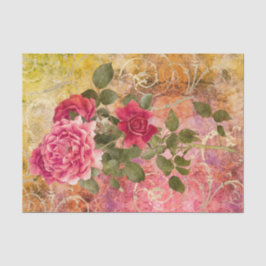  Rozen Roze goudblaaslamp Patroon Tissuepapier