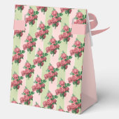 Rozen Roze & Groene Streep Favoriete Doos Bedankdoosjes (Achterkant)