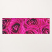 Rozen Roze marmer Glitter Yoga Mat (Achterkant (horizontaal))