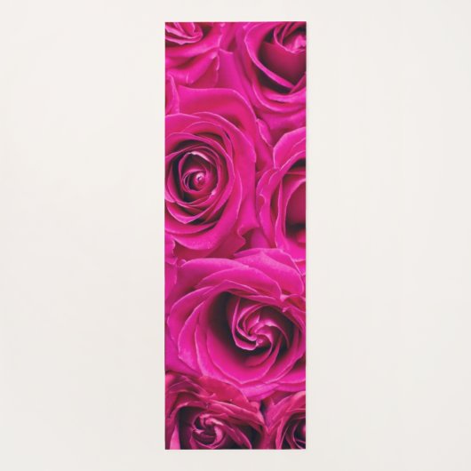 Rozen Roze marmer Glitter Yoga Mat (Achterkant)