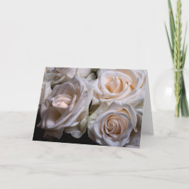 Rozen roze met dew kaart