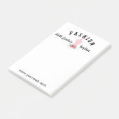  Rozen Roze Mode Retro Mannequin Post-it® Notes (Schuin)