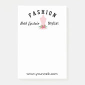  Rozen Roze Mode Retro Mannequin Post-it® Notes (Voorkant)