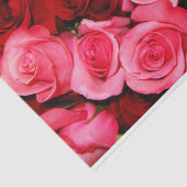 Rozen, roze papier en papier met rode stremming (Detail)
