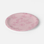 Rozen Roze Papieren Bordje (Gekanteld)
