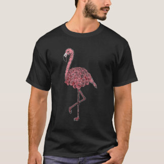 Rozen Roze Patroon Flamingo T-shirt
