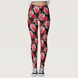  Rozen Roze rood flessenpatroon Leggings