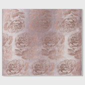 Rozen Roze roze goudmetaal Blush poeder Cadeaupapier (Vlak)
