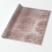 Rozen Roze roze goudmetaal Blush poeder Cadeaupapier (Uitgerold)