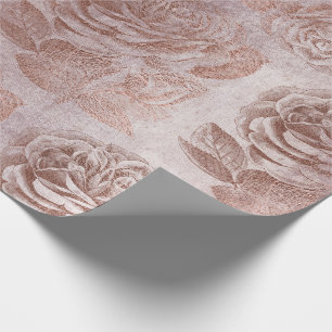 Rozen Roze roze goudmetaal Blush poeder Cadeaupapier