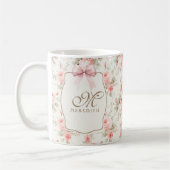  Rozen roze strik gepersonaliseerde coquette Koffiemok (Links)