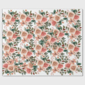 Rozen roze waterverf vrijgezellenfeest bruiloft ca cadeaupapier (Vlak)