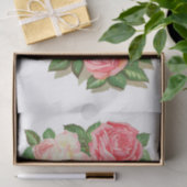 Rozen Roze witte rode bloem #1 Tissuepapier (Geschenk)