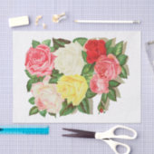 Rozen Roze witte rode bloem #1 Tissuepapier (Craft)