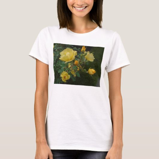 rozen rozen bijtende floral boho damestank t-shirt (Voorkant)