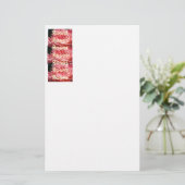 ROZEN ROZEN ROZEN Briefpapier Roze Roos Bloemen (Staand voorkant)