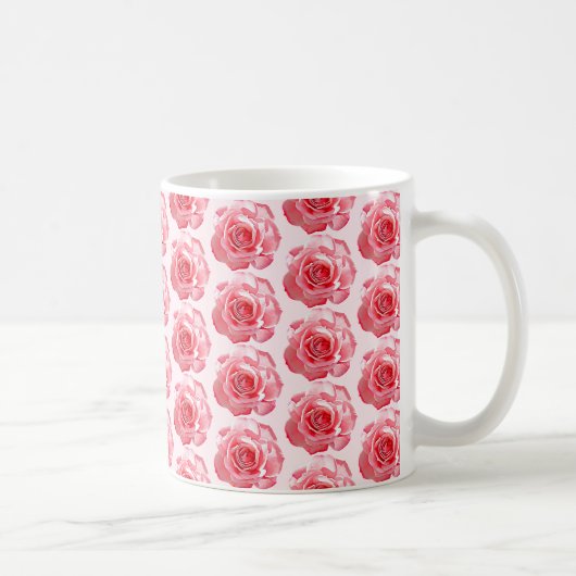 Rozen! Rozen! Rozen! - Delicate Roze Koffiemok (Rechts)