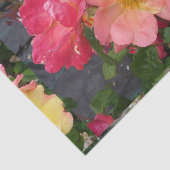 Rozen Rozen Wild Rood Geel Patroon Bloembloem Tissuepapier (Detail)