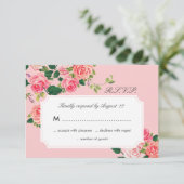  Rozen RSVP-kaart RSVP Kaartje (Staand voorkant)
