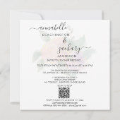 *~* ROZEN + RSVP QR Gold Glitter - AR12 Huwelijk Kaart (Achterkant)