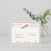 Rozen, RSVP Roos Gold White Wedding RSVP Folie Uitnodiging Briefkaart (Staand Voorkant)