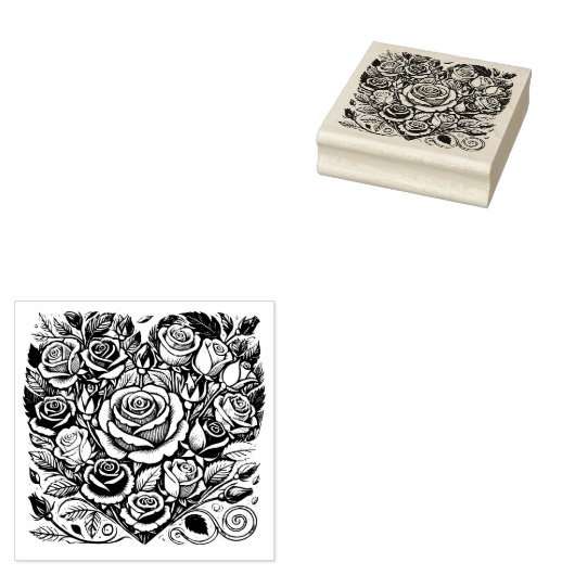 Rozen Rubberstempel (Gestempeld)