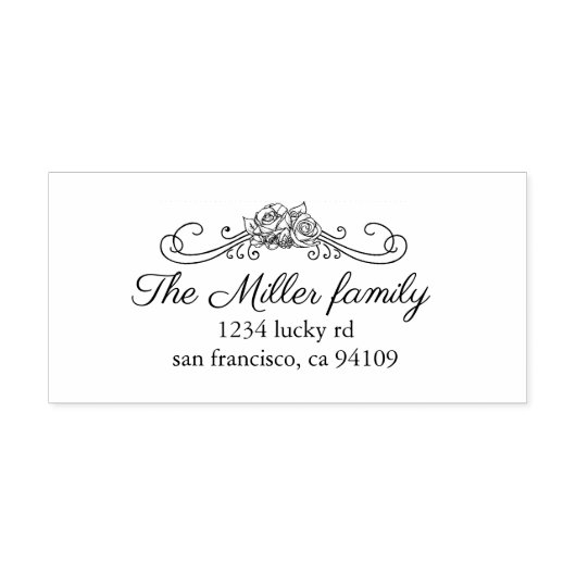 Rozen | Rubberstempel Zelfinktende Stempel (Design)