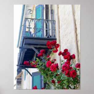 Rozen, Rustic Hotel Balcony Poster