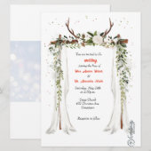 Rozen Rustic Wood Licht Greenery White Rose Flora (Voorkant / Achterkant)