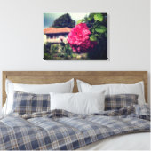 Rozen, rustieke foto, zomer uitgerekte canvas prin (Insitu (Slaapkamer))
