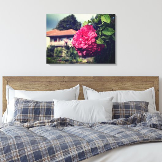 Rozen, rustieke foto, zomer uitgerekte canvas prin (Insitu (Slaapkamer))