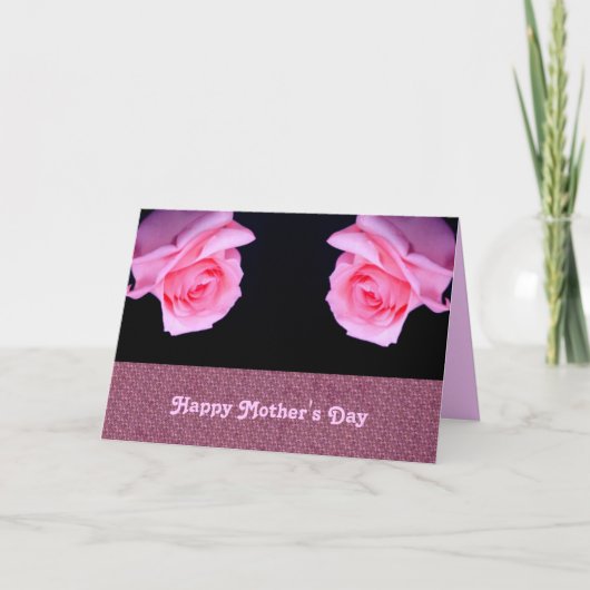 Rozen Ruwe Moederdag Kaart (Voorkant)