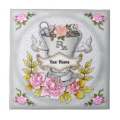 Rozen RX Mortar Pestle Tegeltje (Voorkant)