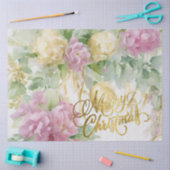 Rozen Satijn Lint Evergreen Mauve Cream Christmas Tissuepapier (Craft)