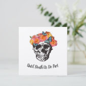 Rozen Schedel - Tot de Dood Ons Scheidt Kaart (Staand voorkant)