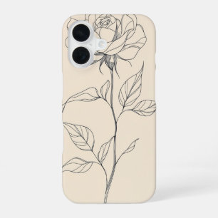 Rozen schets iPhone 16 Hoesje