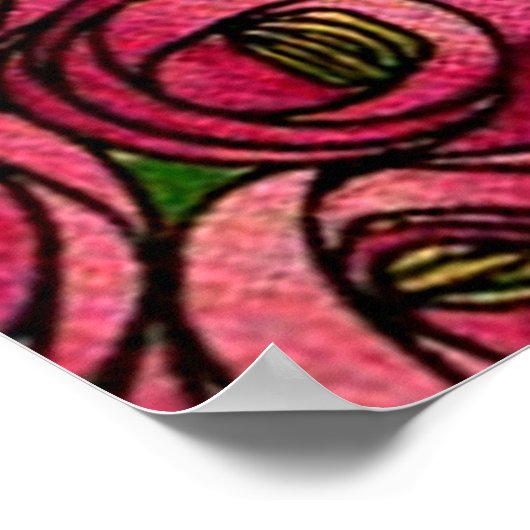 Rozen, schilderij door Charles Mackintosh Poster (Hoek)