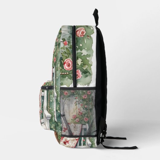  Rozen schommel met Quilt Charm Bedrukte Rugzak (Rechts)
