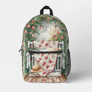  Rozen schommel met Quilt Charm Bedrukte Rugzak