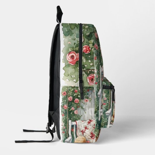  Rozen schommel met Quilt Charm Bedrukte Rugzak (Links)