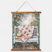 Rozen schommel met Quilt Charm Hangend Wandkleed (Voorkant)