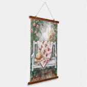 Rozen schommel met Quilt Charm Hangend Wandkleed (Gebogen)
