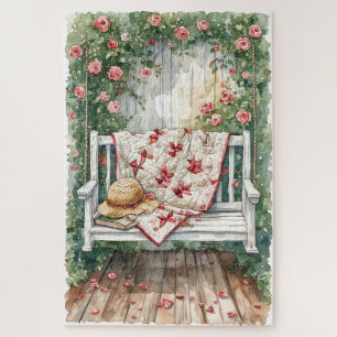  Rozen schommel met Quilt Charm Legpuzzel