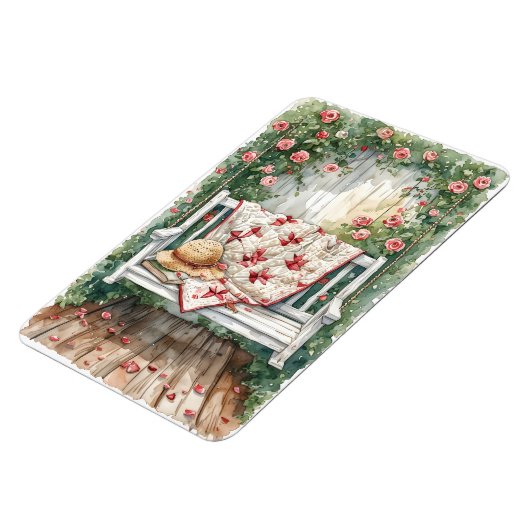  Rozen schommel met Quilt Charm Magneet (Linkerzijde)