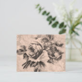  Rozen Sepia Briefkaart (Staand voorkant)
