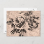  Rozen Sepia Briefkaart (Voorkant / Achterkant)