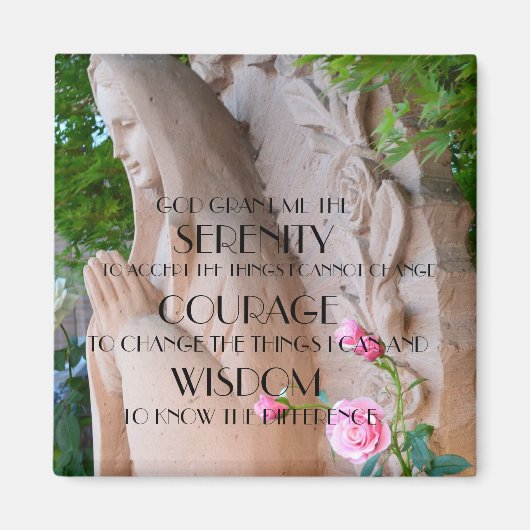 Rozen Serenity Prayer Magnet (Voorkant)